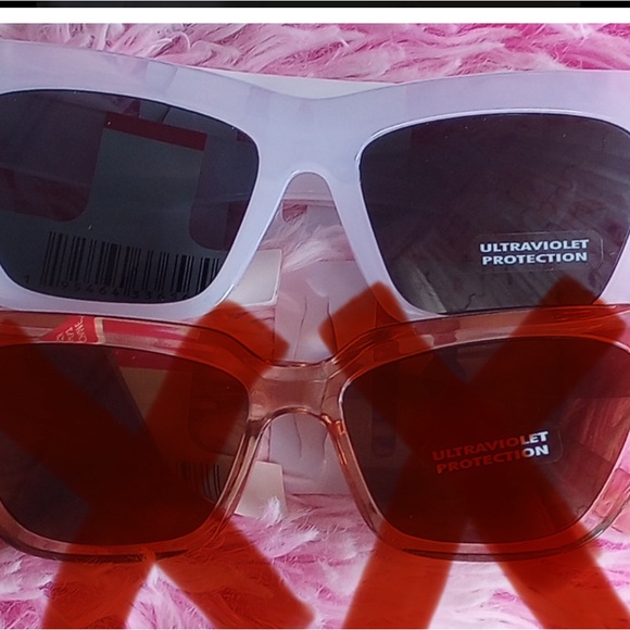 Cat Eyes Sunglasses. White ONLY. Green is for show - Picture 3 of 9